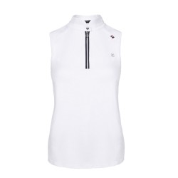 Cavallo Women's  white sleeveless Sava competition shirt.