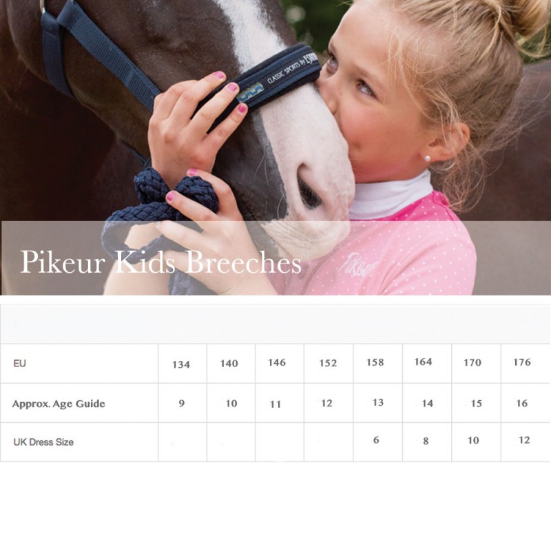 Pikeur Childrens Size Chart