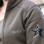 Montar Jill Full zip Sweat jacket with sequin star on the arm - Brown