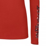 Pikeur Womens Keala fleece lined top - Saffron red