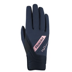 Roeckl Ladies Waregem winter waterproof gloves - Black/rosegold